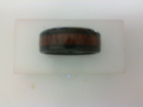 COBALT- BLK 8MM W ROSE WOOD INLAY