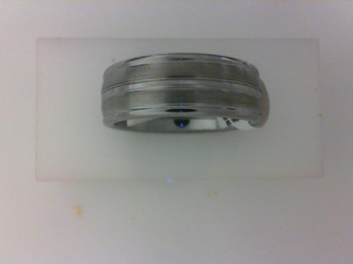 TUNGSTEN 8MM SATIN SECTIONS WITH POLISHED CENTER STRIP