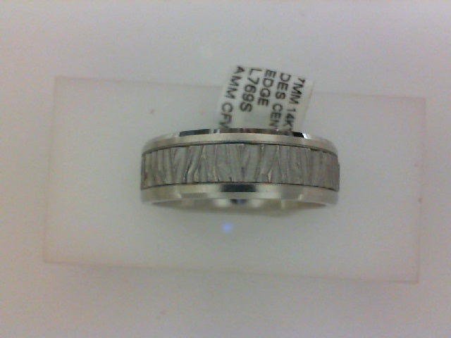 7MM 14KT WG BARK DES CENTER POL EDGE