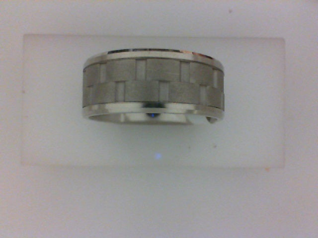 9MM 14KT WG CHAIN LINK CENTER POL EDGE