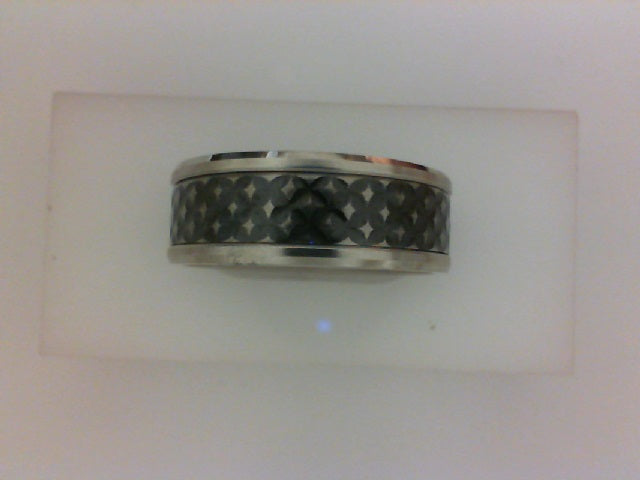 8MM POL EDGE BLK SATIN PATTERN CENTER