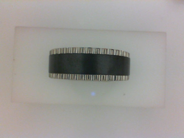 8MM RIBBED EDGE BLK SATIN  CENTER