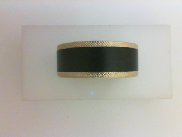 9MM KNURLED EDGE SATIN BLK CENTER W YELL EDGE