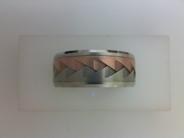 9MM DROP BEVELED LAYERED  WHITE/ ROSE BAND