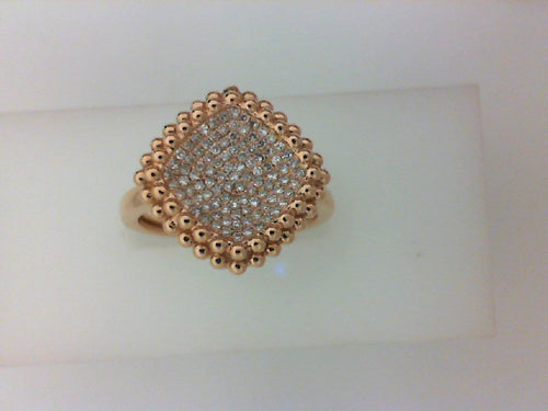 18KT RG W .22CTTW RD DIA RING