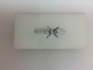 14KT WG .54CTTW  PRONG SET RD DIA SEMI MTG
