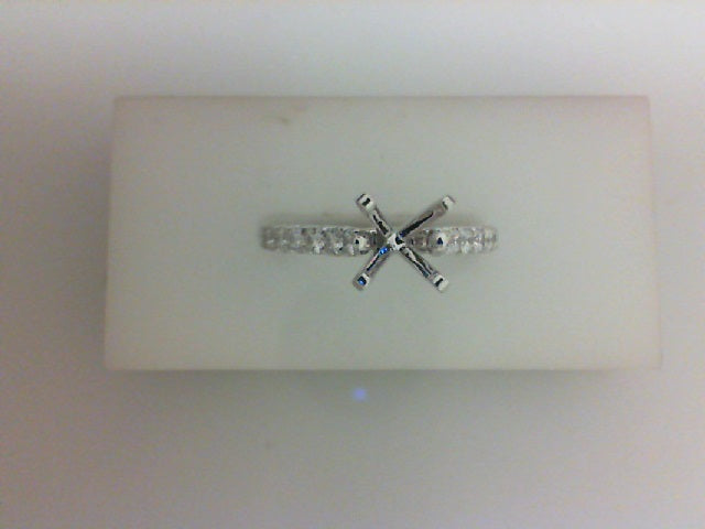 14KT WG .54CTTW  PRONG SET RD DIA SEMI MTG