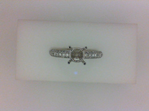 PLAT .70CTTW 34ROUND PAVE SEMI MTG