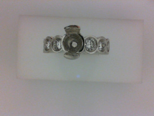 PLAT .72CT TW  BEZEL SET DIAMOND SEMI MTG