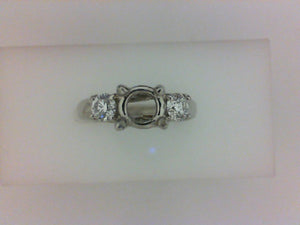 PLAT .47CT TW DIAMOND SEMI MTG