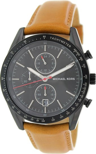 GTS BLK DIAL TAN STRAP