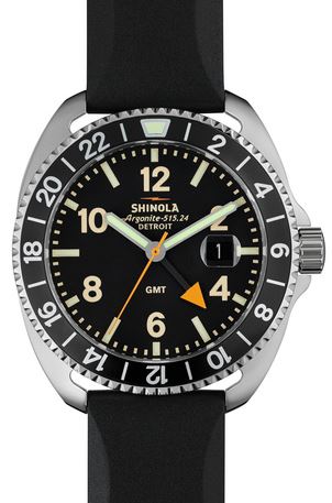 RAMBLER 44MM BLK DIAL BLK RUBBER STRAP