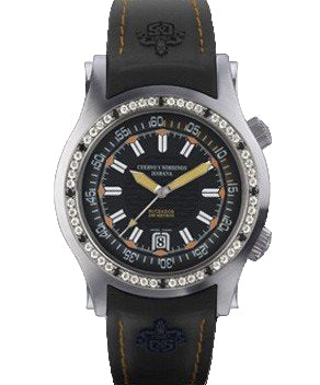 ROBUSTO BUCEADOR SS AUTO BLK DIAL DIA BEZ RUBBER STRAP DEPLO