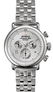 RUNWELL CHRONO CONTRAST 41MM SILVER DIAL 20MM LINK BRACELET