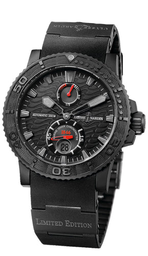 BLK OCEAN LTD SW SS CASE WR BLK DIAL RUBBER CERAMIC BRAC