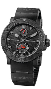 BLK OCEAN LTD SW SS CASE WR BLK DIAL RUBBER CERAMIC BRAC