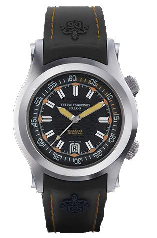 ROBUSTO BUCEADOR SS AUTO BLK CARBON FIBER DIAL RUBBER STRAP
