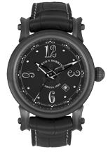 TOREPEDO PIRATE  BARBANEGRA AUTO TITANIUM BURNISHED STEEL DLC COATING OSTRISH STRAP TITANIUM BUCKLE