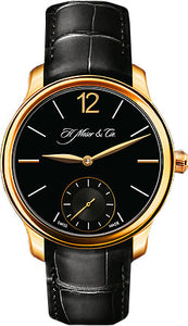 RG CASE BLK LACQUER DIAL CROCO BLK STRAP
