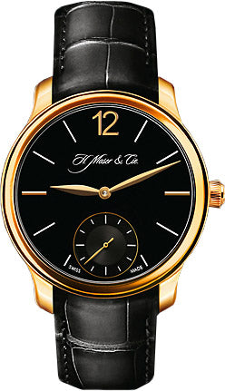 RG CASE BLK LACQUER DIAL CROCO BLK STRAP