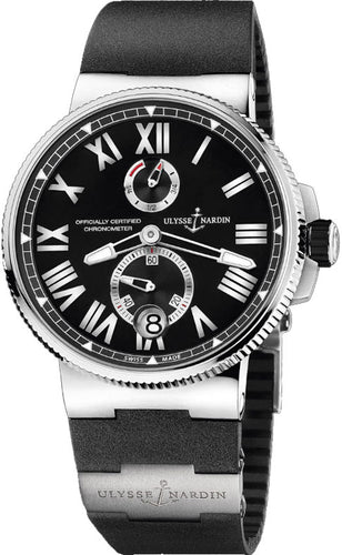 GTS SS CASE 45MM WR 200M 50 JEWELS SW BLK DIAL ROMAN # RUBBER/TINANIUM STRAP