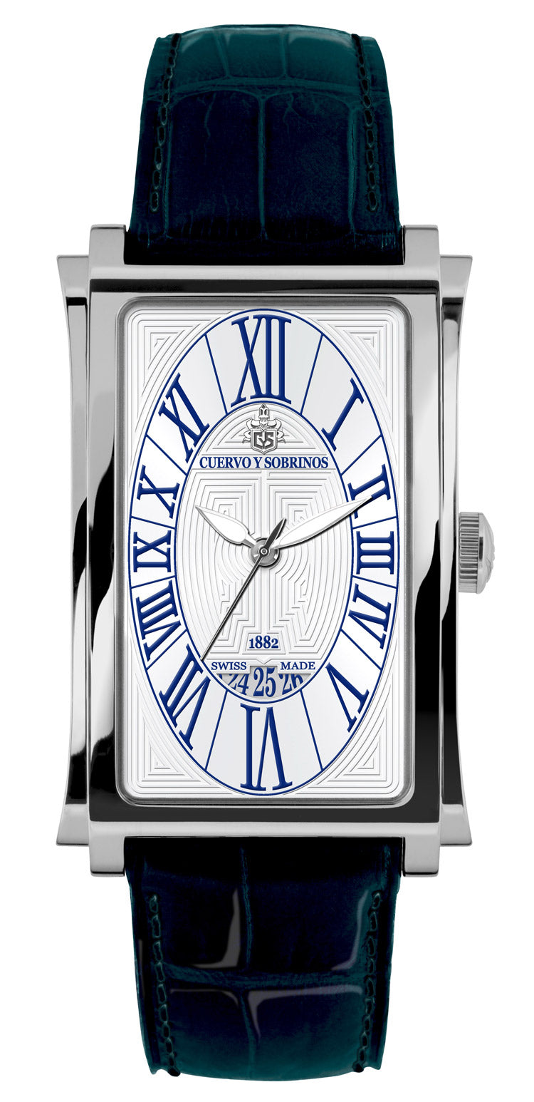 PROMINENTE S.T. SIL/BL DIAL W BLUE STRAP