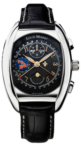 vario graph chron w full moon indicator 24 hr map blk/ charcoal dial w strap 02/02