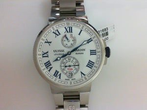 GENTS STAINLESS STEEL MARINE CHRONOMETER ON BRACELET