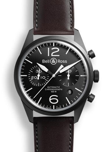 BR 126 ORIGINAL BLK CARBON W BRWN STRAP