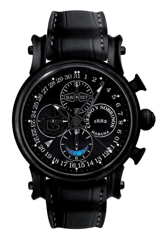 TOREPEDO PIRATE CHRON BARBANEGRA AUTO TITANIUM BURNISHED STEEL DLC COATING OSTRISH STRAP TITANIUM BUCKLE