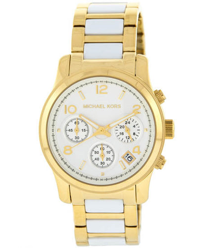 MID SIZE WHITE ACETATE RUNWAY CHRONO