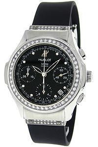 TRADE HUBLOT BLACK DIAL/DIAMOND DIAL/DIAMOND BEZEL AUTO CHRONOGRAPH