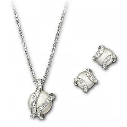 PEARL W CRYSTALS SET