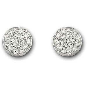 CLIP PAVE BUTTON BALL EARRING