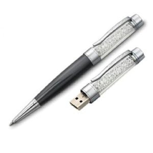 USB ANTHRAZITE/CRYSTAL PEN