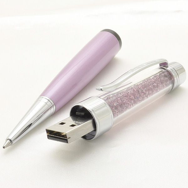 USB LIGHT AMETHYST/CRYSTAL PEN