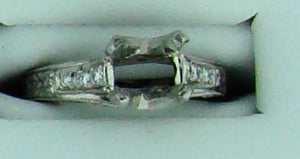 PLAT ENGRAVED .38CT TW DIAMOND SEMI MTG