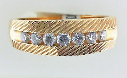 14KT YG .50CT TW DIA FANCY BAND