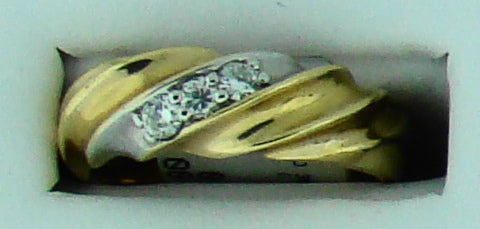 GTS 14KT TT .24CT TW DIA FANCY BAND