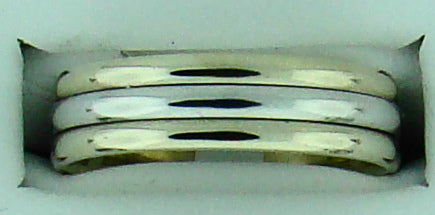GTS PLAT 18KT RIBBED HIGH POLISHED WED BAND