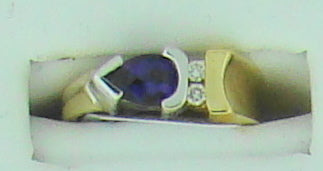 AMETHYST DIA RING .75CT-.07TW