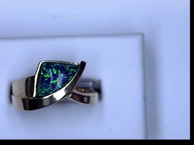 14KT CREATED OPAL RING