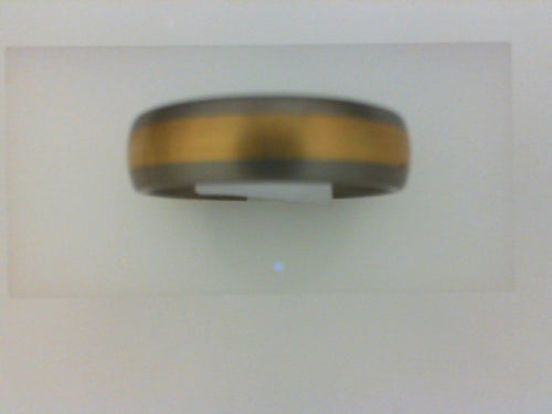 TITANIUM 18KT YG MATTE FINISH BAND