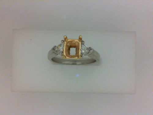 PLAT 18KT TRI MTG .25CT TW SEMI