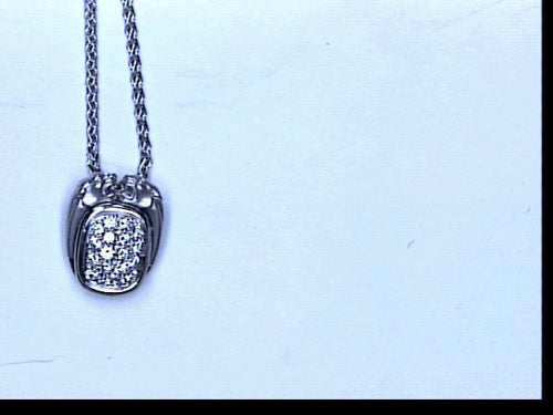 18KT WG DIA PAVE NECKLACE