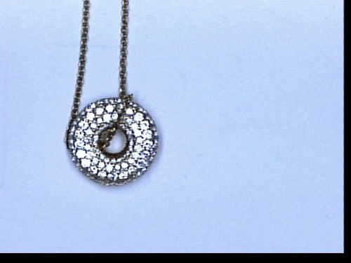 18KT YG 1.15CT TW DIAMOND LOVE SAVER NECKLACE