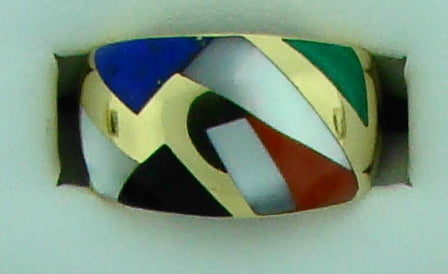 14KT MULTI COLOR RING