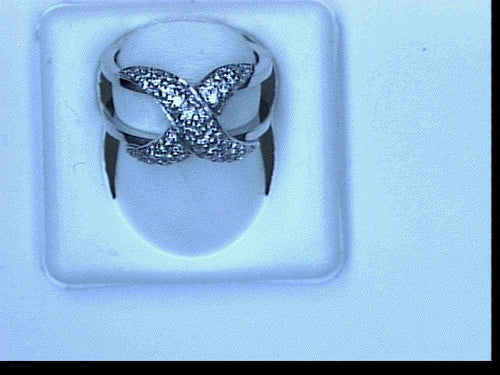 18KT WG .59CT TW LG DIA X RING JACKET